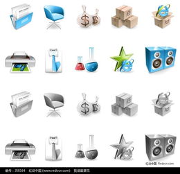 免費辦公用品圖標(biāo)素材下載，編號358164，紅動網(wǎng)精品制作